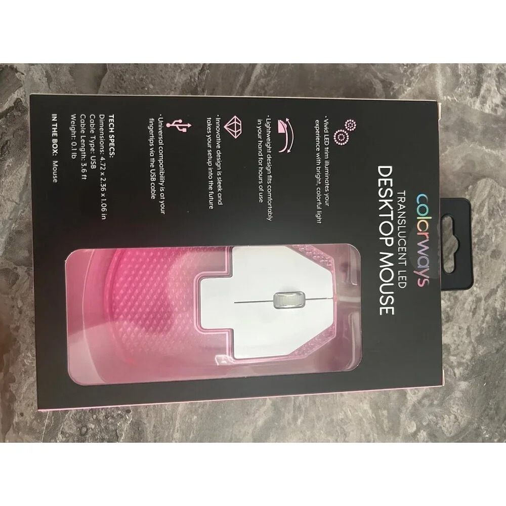 Néw translucent wired usb mouse - Picture 2 of 2